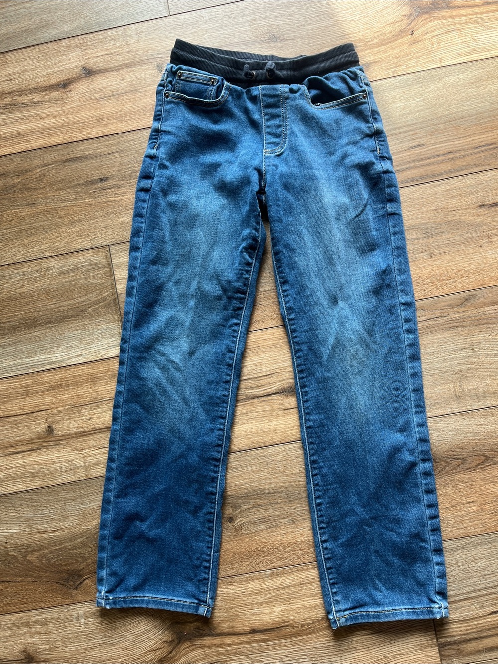 Sonoma Girls Dark Blue Denim Jogger Jeans with Knit Waistband